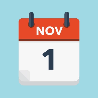 Calendar icon showing 1st November